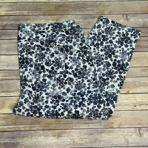 MICHAEL KORS Izzy Cropped Skinny Jeans Floral Print Womans Size 24w mid-rise